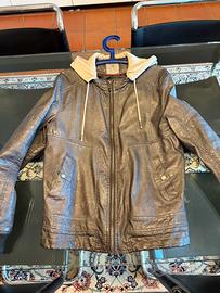 Giubbotto in pelle guess uomo