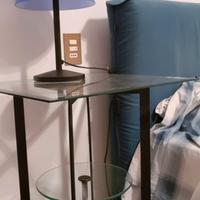 Tavolini in vetro + lampada