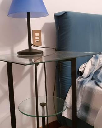 Tavolini in vetro + lampada