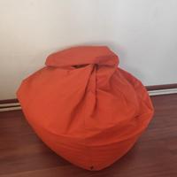 poltrona a sacco arancione