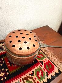 Scaldaletti in rame antico