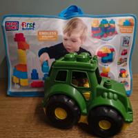 Mega bloks mattoncini e trattore John Deer