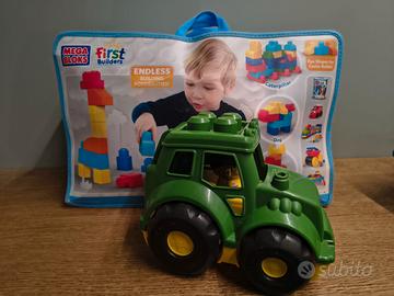 Mega bloks mattoncini e trattore John Deer