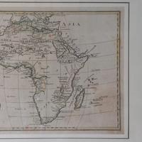 Carta geografica acquerellata dell'Africa, 1788