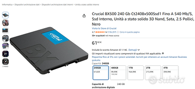 SSD INTERNO CRUCIAL 240 GB