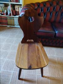 6 sedie in legno massello