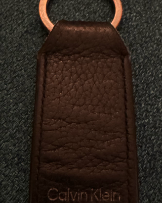 Calvin Klein portachiavi in pelle nero