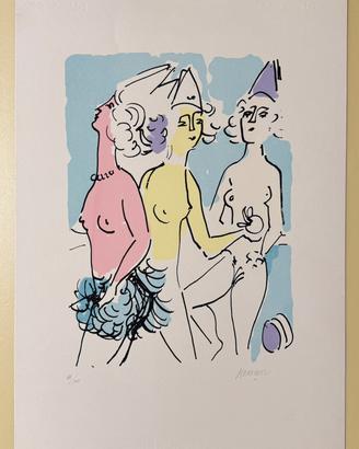 **Quadro litografia Sante Monachesi, al mare
