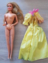 Barbie originale con vestito giallo da collezione