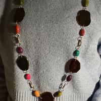 Collana lunga + bracciale boho colorati
