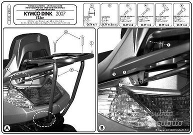 Portapacchi Kappa kymco Dink 50 125 200 07-14