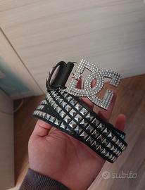 cintura y2k DC shoew brillante borchie punk