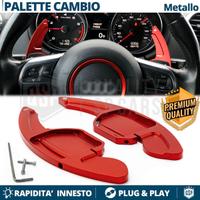 PALETTE Cambio al Volante per AUDI Alluminio Rosso