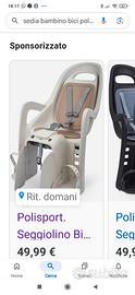 Sedia bici per bambini