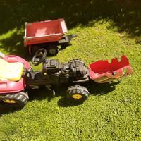 trattorino per bambini da giardino  con rimorchio