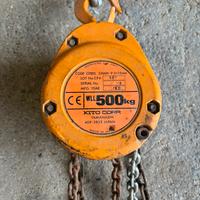 Paranco manuale  Kito  portata 500 KG