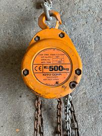 Paranco manuale  Kito  portata 500 KG