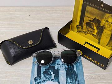 MOSCOT 49 Trasparenti Neri Nuovi con Scatola