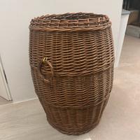 Cesta porta biancheria cesto vimini intrecciato