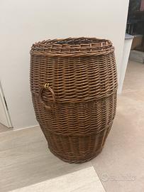 Cesta porta biancheria cesto vimini intrecciato