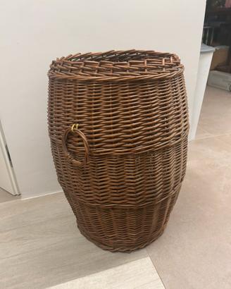 Cesta porta biancheria cesto vimini intrecciato