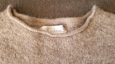 Maglione lana Intrend beige tg XXS modello corto