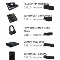 impianto Dj professionale 