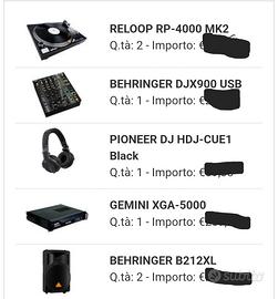 impianto Dj professionale 