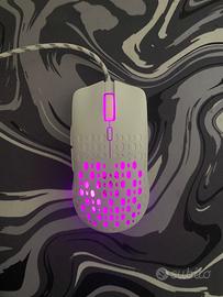 Mouse Gaming Bianco con LED – Cablato USB