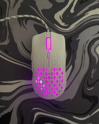 Mouse Gaming Bianco con LED – Cablato USB