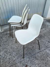 Sedie Metallo e Plastica Bianco