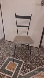 coppia sedie ferro e ottone anni 50