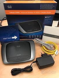 Linksys X3000 ADSL2+ Modem Router Wireless