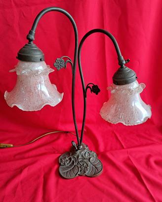 lampada liberty in bronzo 