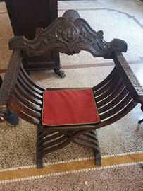 Coppia sedie Savonarola 