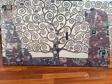 Quadro Klimt "Albero della Vita" tela 135x80 cm