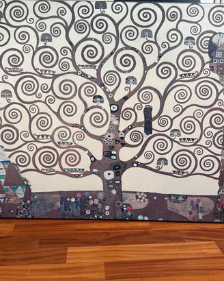 Quadro Klimt "Albero della Vita" tela 135x80 cm