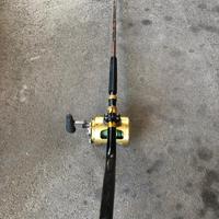 Canna pesca d'altura con mulinello