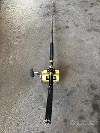 Canna pesca d'altura con mulinello