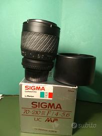Teleobiettivo zoom Sigma 70-210 UC MF F/4-5.6