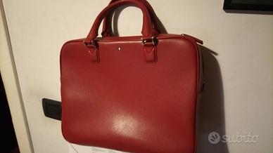 Montblanc Sartorial Borsa Messenger, 37 cm, Rosso