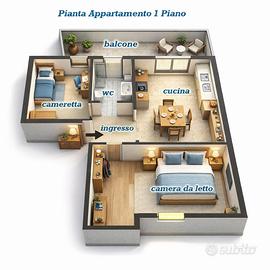 S.Antimo 1 piano 3 vani zona via Croce 85.000