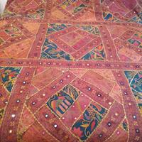 Coperta indiana patchwork sari, fatta a mano