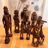 Set statue africane vintage