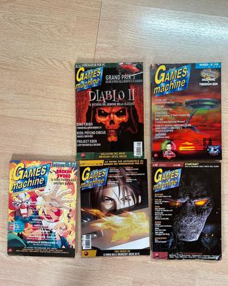 Lotto di 5 riviste The Games Machine anni ’90/2000