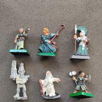 Lotto 6 Miniature in Metallo D&D Gioco di Ruolo Du