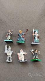 Lotto 6 Miniature in Metallo D&D Gioco di Ruolo Du