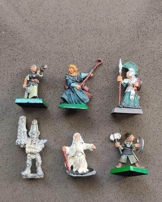 Lotto 6 Miniature in Metallo D&D Gioco di Ruolo Du