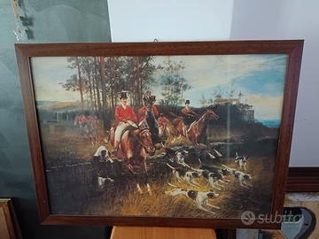 Quadro Vintage "Caccia alla Volpe"
