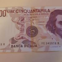 Banconota 50 mila lire Perfetta